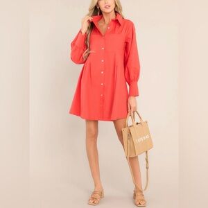 NWT red button down dress